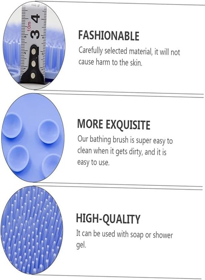 Swejos Premium PVC Silicone Needle Shower Bath Mat Anti Slip Bathtub Bathroom Met with Suction Cup, Drain Hole & Anti Skid Non-Slippery Rubber Floormat for Toilet Kitchen (70 X 40) (Sky Blue) - Image 4