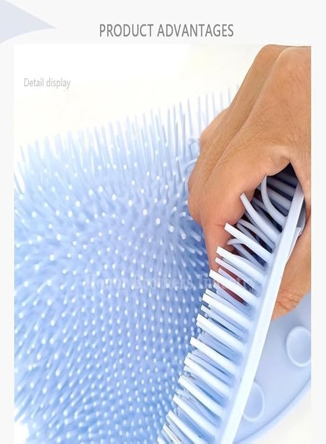 Swejos Premium PVC Silicone Needle Shower Bath Mat Anti Slip Bathtub Bathroom Met with Suction Cup, Drain Hole & Anti Skid Non-Slippery Rubber Floormat for Toilet Kitchen (70 X 40) (Sky Blue) - Image 2