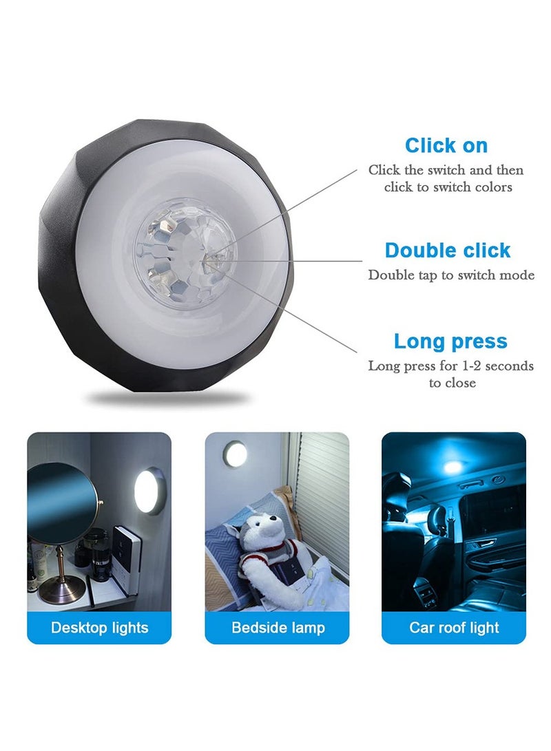 Zikra Car Interior Ceiling Wireless LED Lights Trunk Light Decoration DJ Colorful Atmosphere Light with Voice Control Usb Rechargeable 3 Modes Adjustable Brightness RGB - Image 5