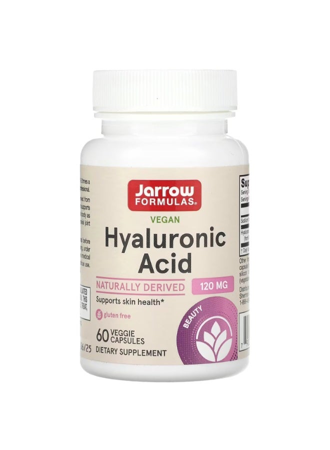 jarrow formulas Vegan Hyaluronic Acid 120 mg 60 Veggie Capsules (60 mg per Capsule)