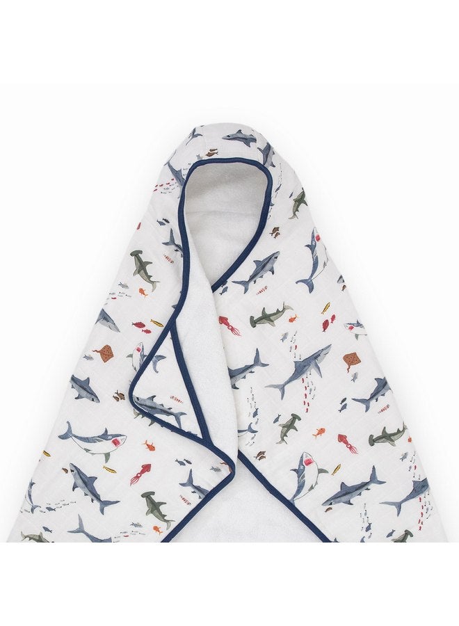 ليتل يونيكورن منشفة بغطاء رأس من القطن والشاش والوبر من ليتل يونيكورن، مقاس أكبر من 1 إلى 6 سنوات - Image 2