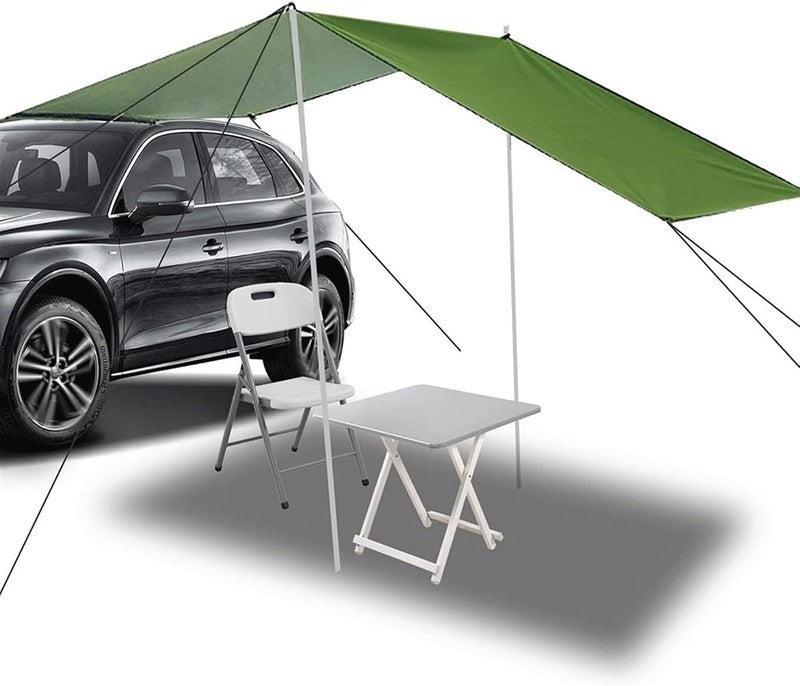 LRFVADW Tent Portable Car Side Canopy Waterproof Tarpaulin Tent Outdoor Camping Awning Roof(3,300x150cm) - Image 3