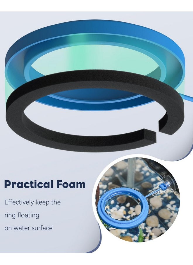 Pawfly Pawfly Fish Feeding Ring for Fish Tank Aquarium Feeding Ring with Suction Cup Small Round Fish Feeder Ring Circle Floating Food Feeder for Betta Goldfish Guppy Turtle  - Image 2