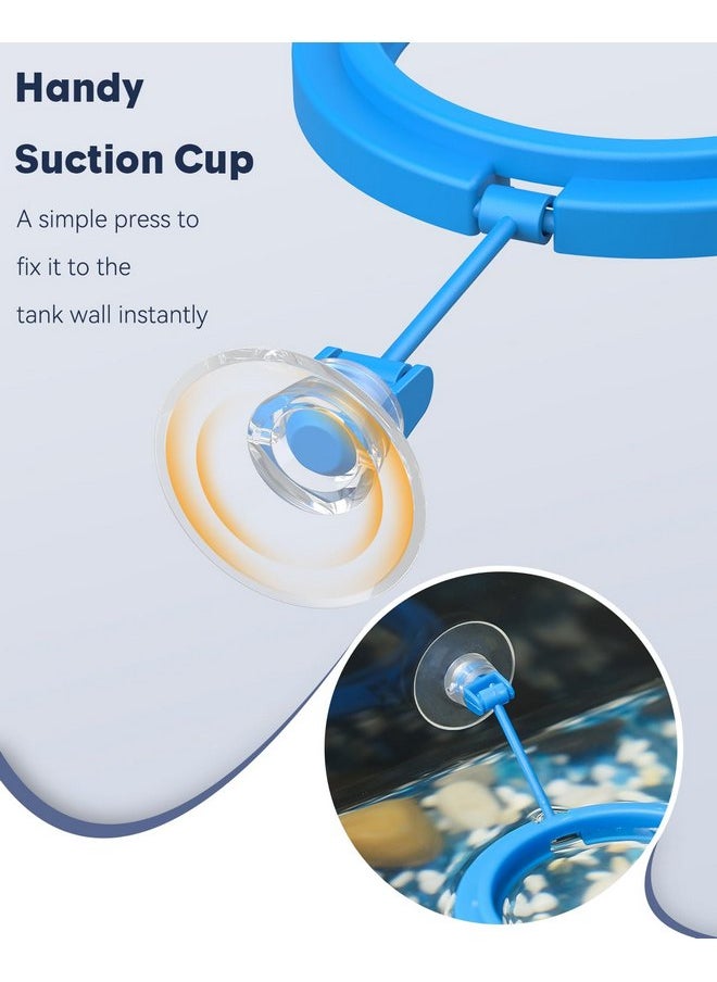 Pawfly Pawfly Fish Feeding Ring for Fish Tank Aquarium Feeding Ring with Suction Cup Small Round Fish Feeder Ring Circle Floating Food Feeder for Betta Goldfish Guppy Turtle  - Image 4