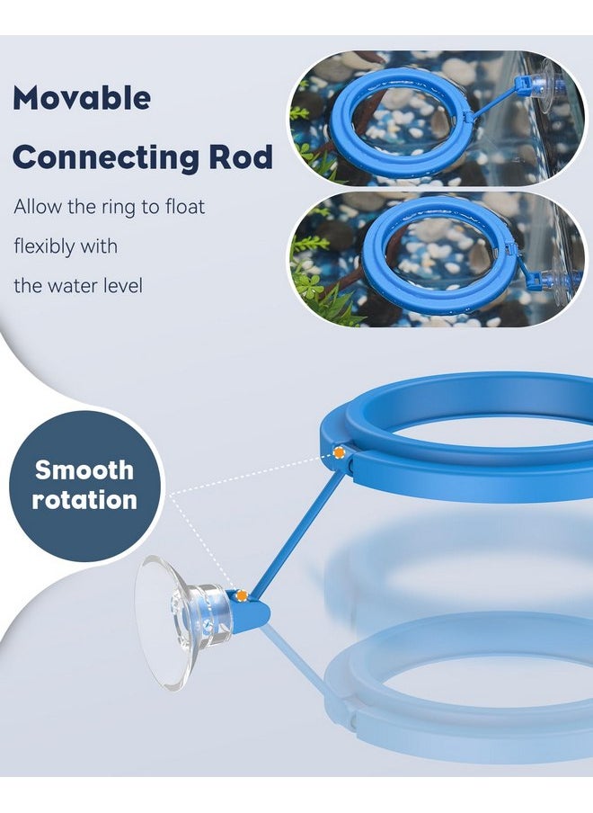 Pawfly Pawfly Fish Feeding Ring for Fish Tank Aquarium Feeding Ring with Suction Cup Small Round Fish Feeder Ring Circle Floating Food Feeder for Betta Goldfish Guppy Turtle  - Image 5