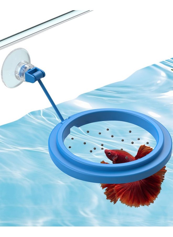 Pawfly Pawfly Fish Feeding Ring for Fish Tank Aquarium Feeding Ring with Suction Cup Small Round Fish Feeder Ring Circle Floating Food Feeder for Betta Goldfish Guppy Turtle  - Image 1