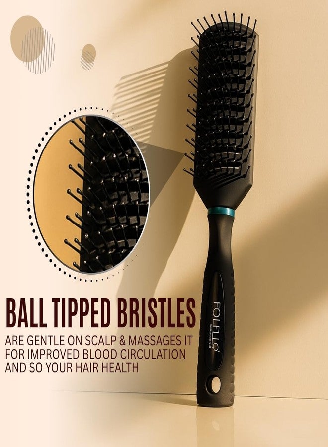 FOLELLO - Professional Vent Hair Styling Brush for Blow Drying & Detangling - Ergonomic Handle Design & Comfortable Grip Hair Comb - Suitable for Women, Men and Children - Image 2