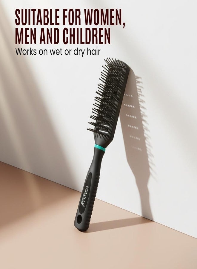 FOLELLO - Professional Vent Hair Styling Brush for Blow Drying & Detangling - Ergonomic Handle Design & Comfortable Grip Hair Comb - Suitable for Women, Men and Children - Image 3
