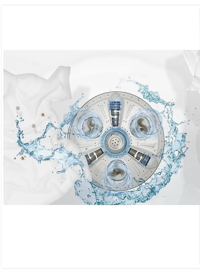 FISHER Double Tub Washing Machine, 14 KG Capacity, Elevated Design, Large Pulsator for Superior Cleaning, White, Durable Plastic Body | FW-P14000N - Image 3