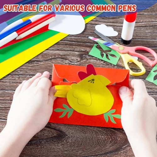 Nitelemn 100 Sheets Rainbow Colored Cardstock Index Card Blank Colorful Thick Paper 92LB/250gsm Cards Stock for Invitations, Postcards, Photos, DIY Crafts Greeting Card Making Scrapbook Supplies (5 x 7Inch) - Image 5