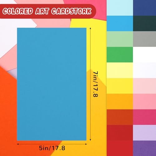 Nitelemn 100 Sheets Rainbow Colored Cardstock Index Card Blank Colorful Thick Paper 92LB/250gsm Cards Stock for Invitations, Postcards, Photos, DIY Crafts Greeting Card Making Scrapbook Supplies (5 x 7Inch) - Image 2