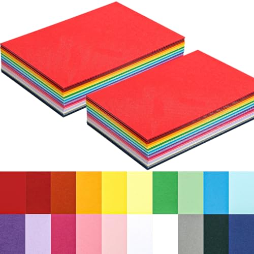 Nitelemn 100 Sheets Rainbow Colored Cardstock Index Card Blank Colorful Thick Paper 92LB/250gsm Cards Stock for Invitations, Postcards, Photos, DIY Crafts Greeting Card Making Scrapbook Supplies (5 x 7Inch) - Image 1