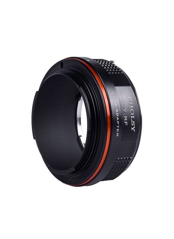 PHOLSY - Lens Mount Adapter for Contax Yashica Mount Lens Compatible with Yashica Contax C/Y to Canon EOS RF Mount Camera Body EOS R8, R50, R6 Mark II, R7, R10, R3, R5, EOS R5C, EOS R6, EOS R, EOS RP - Image 1
