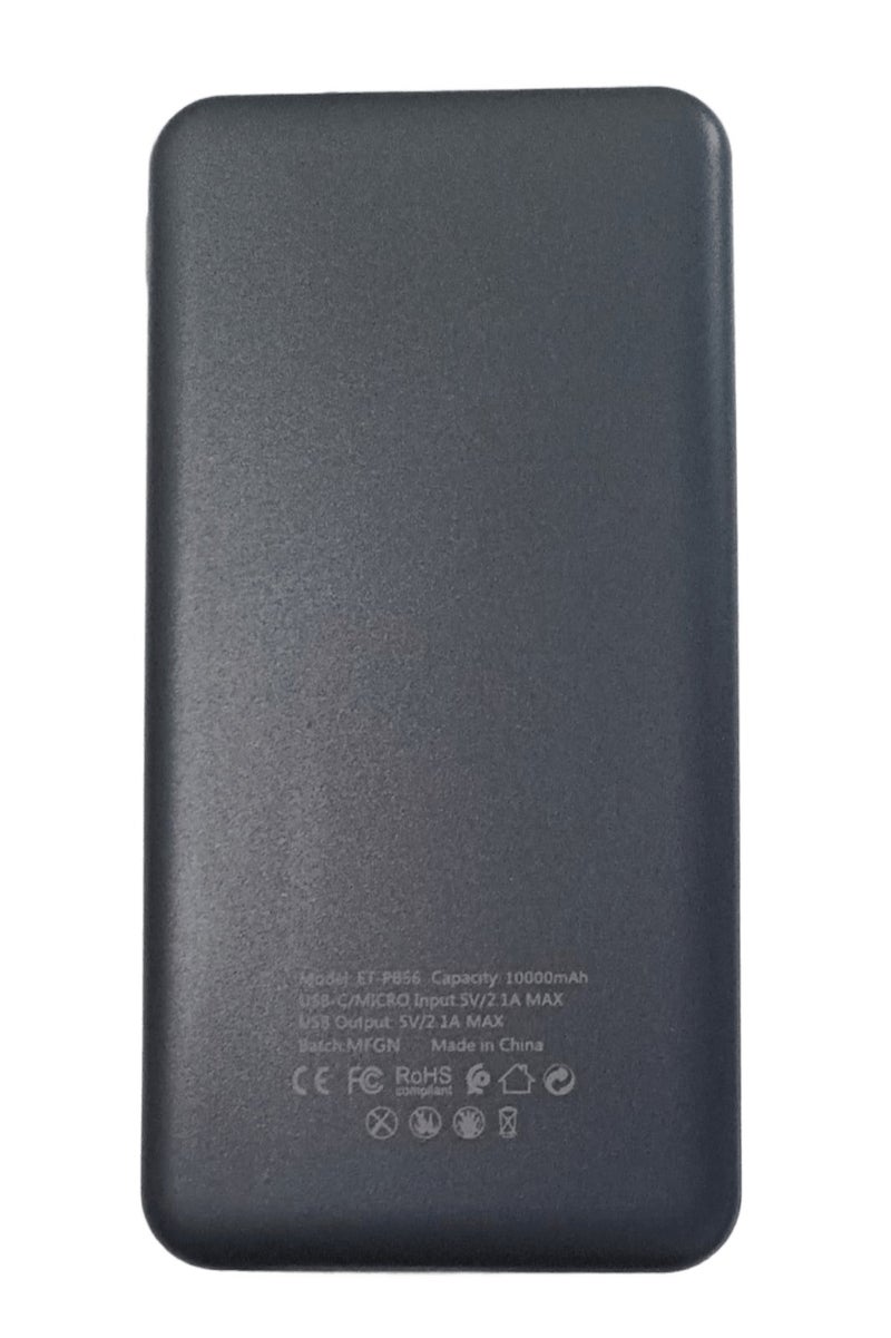 Earldom PB56 Portable Power Bank, Fast Charging, 10000mAh, with USB Type-A and USB Type-C Ports, Micro, LED Digital Display (Model PB56) - Image 2