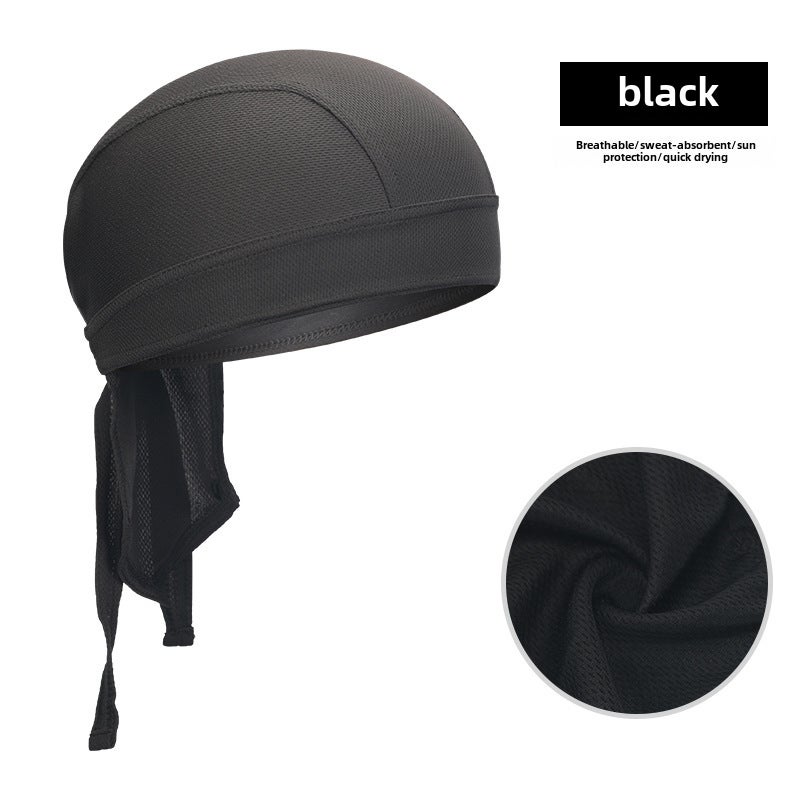Generic XINTOWN Quick-Dry Cycling Cap Pirate Bandana Helmet Liner Black 