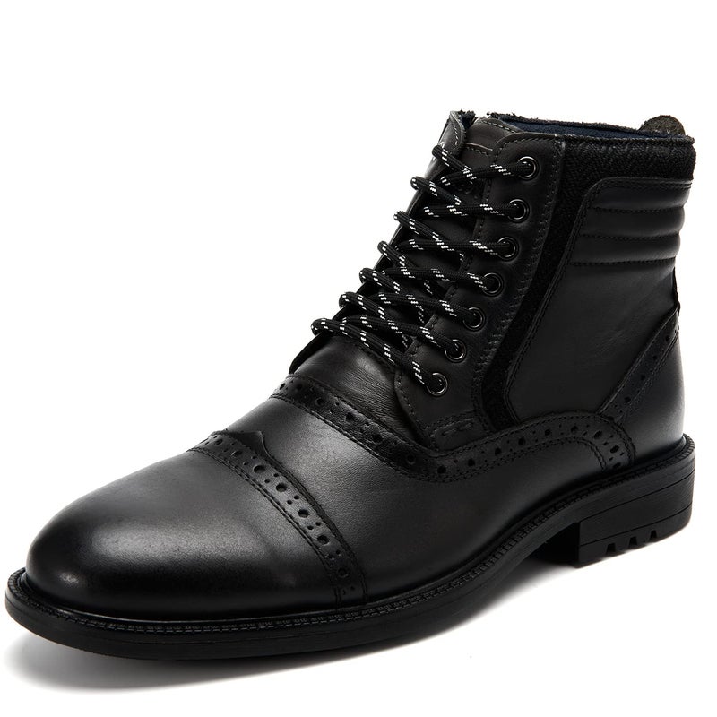 Arkbird Leather Oxfords Stylish and Comfort Chelsea Ankle Boots with Zipper BlackGray 8