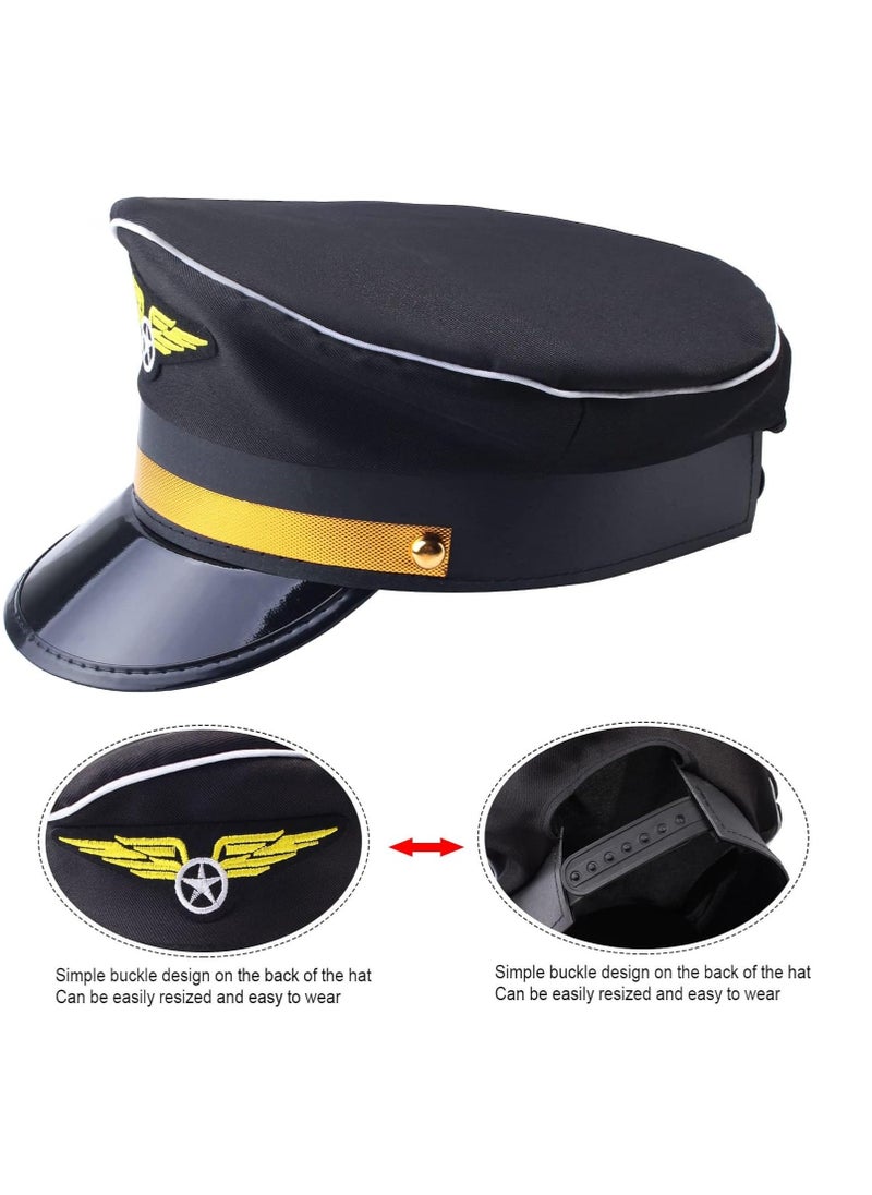 SYOSI - Sailor Pilot Captain Hat Costume Accessory with Aviator Sunglasses Badge for Adults and Teens Halloween Party Supplies Dress Up - Image 1