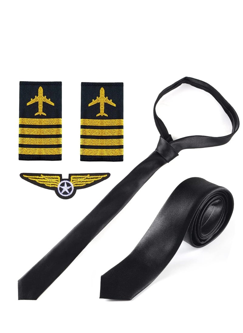 SYOSI - Sailor Pilot Captain Hat Costume Accessory with Aviator Sunglasses Badge for Adults and Teens Halloween Party Supplies Dress Up - Image 1