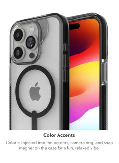 ZAGG Apple iPhone 15 Pro Case , ZAGG Cass - Santa Cruz Snap Series Magsafe Case - Black  - Image 2