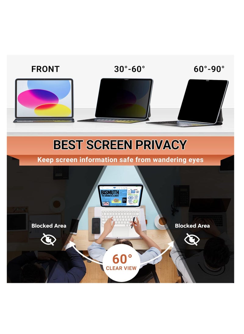 1Pack Privacy Screen Protector Compatible with iPad Pro 11 inch M4 Chip 2024, Removable  Reusable iPro 11 inch Screen Protector, Anti-Peeping / Anti-Glare/ Blue Ray Reduction - Image 3