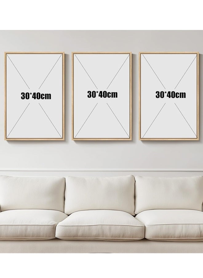 Optico Set Of 3 Canvas Wall Arts,Abstract Boho Wall Art Minimalist Geometric Canvas Prints Paintings Artwork for Walls, Woman Silhouette Big Pictures for Bedroom Dining Room Office Wall Decor Framed Boho Room Decor Line Art Mid Century Modern Prints Bohemian Living Room Bedroom - Image 2