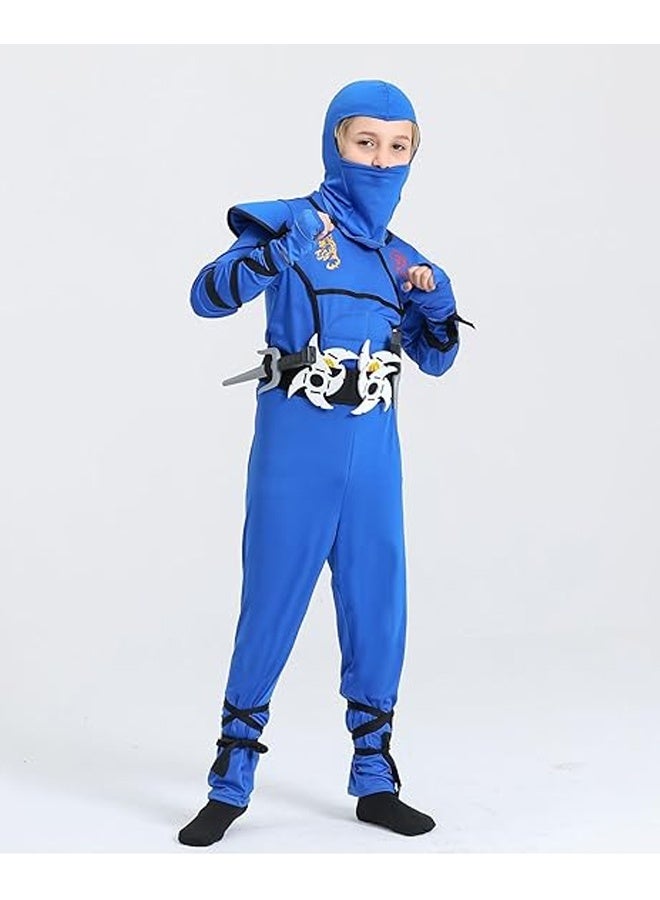 Kids Ninja Costumes Set Halloween Ninja Cosplay Costume with Luxury Ninjas Accessories Toys for Boys Halloween Cosplay, Stage Performances & Anime-Themed Events M - Image 4