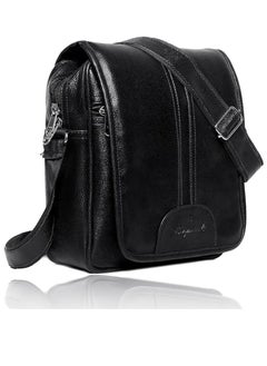 Bagneeds Crossbody Synthetic Leather Unisex Sling Bag for Multi-Purpose use | Black |  - Image 3