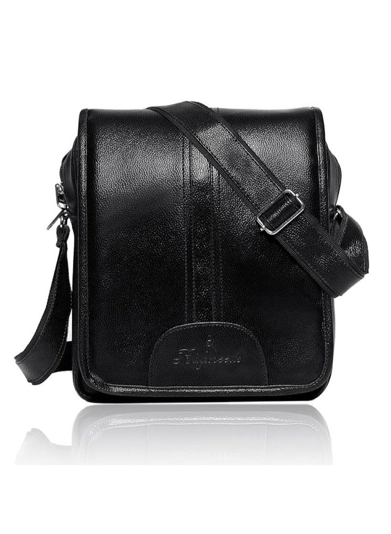 Bagneeds Crossbody Synthetic Leather Unisex Sling Bag for Multi-Purpose use | Black |  - Image 1
