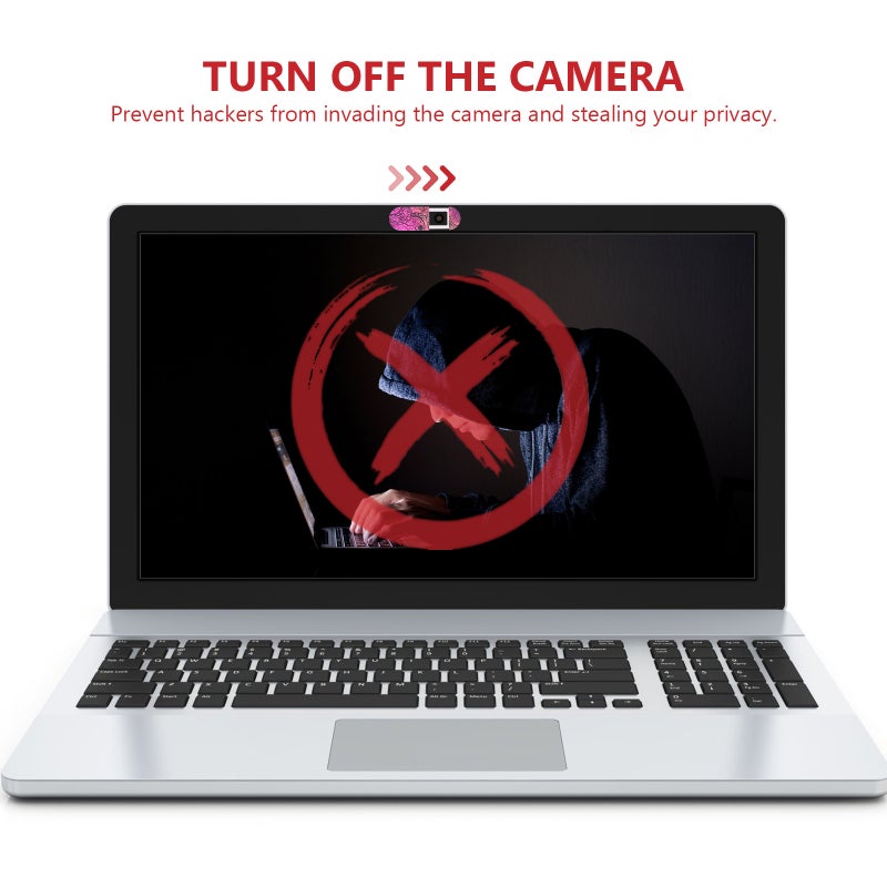 Laptop Camera Cover Slider Anti-Peeping Environmentally Friendly Plastic 1.1x2.7cm 3Pcs General Users - Image 3