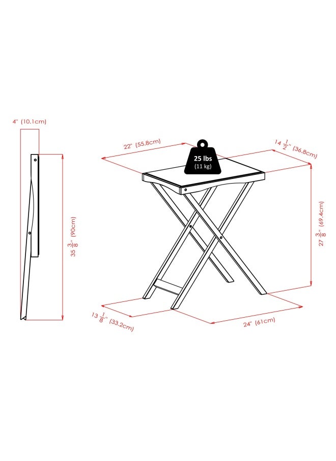 Winsome 94422 Folding Butler Tray Table Antique Walnut