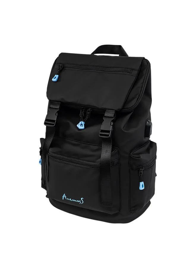 Anemoss Black Waterproof Laptop Backpack