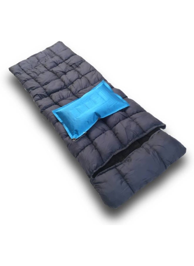 Aim Emporium Aim Emporium Indoor & Outdoor Rectangular 5°C to 15°C For Winter With Air Pillow Sleeping Bag  (Black)  - Image 1
