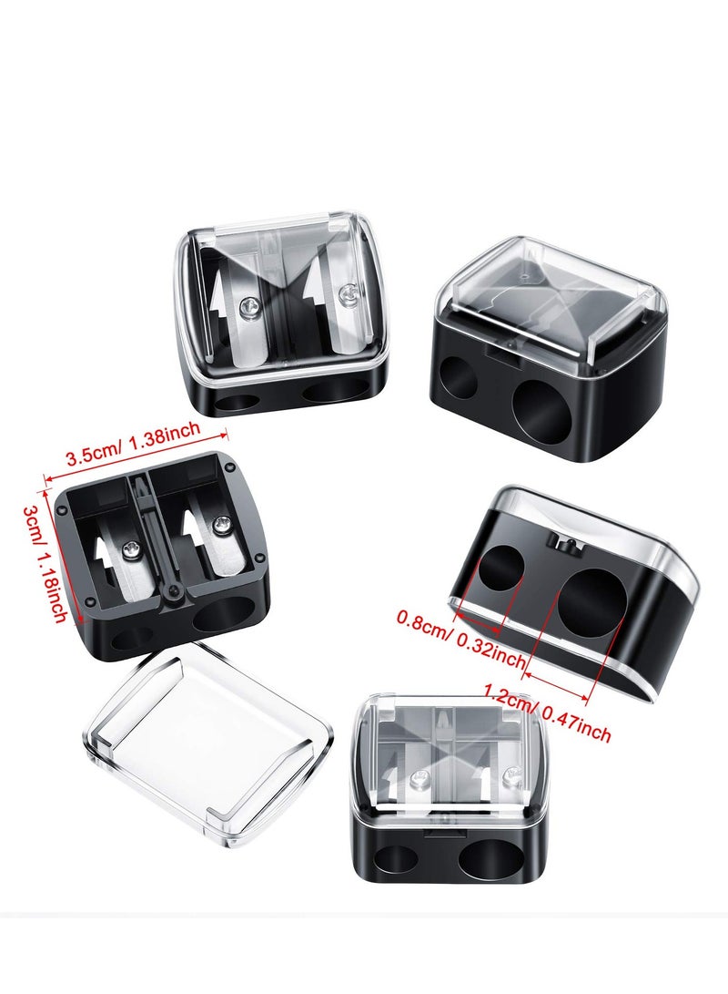 5 Pack Cosmetic Pencil Sharpener Dual Sharpener Eye Makeup Pencil Sharpene - Image 2