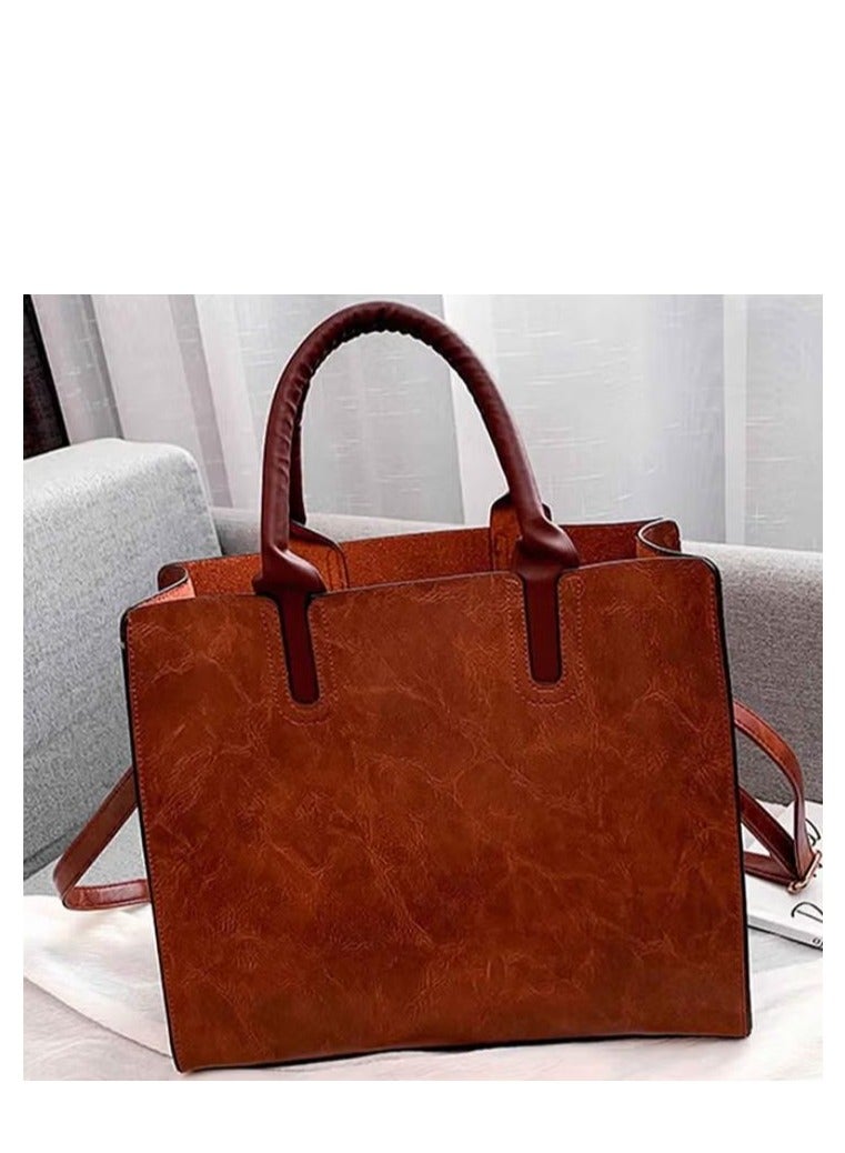 ALAS EV TEKSTIL طقم حقائب بتصميم كلاسيكي باللون البني مكون من 3 قطع - Image 3