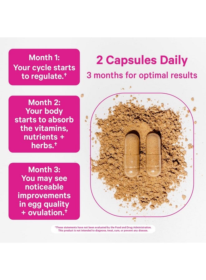 بينك ستروك مكملات الخصوبة من بينك ستورك للنساء - فيتامينات متعددة قبل الولادة لدعم الإباضة والحمل وتوازن الهرمونات - 17 فيتامينًا وإينوزيتول وأشواغاندا وفيتكس - 60 كبسولة - Image 4