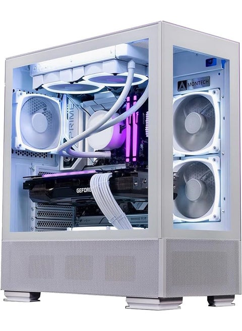 Glacier Strike Gaming PC - Intel Core i5-12400F Processor, 6 Total Cores & 12 Threads, DDR4 32GB (2*16) 3600MHz Ram, Nvidia GeForce RTX 4070Ti Super 16GB GDDR6X Graphics Card, 2TB NVMe M.2 SSD, 3 Fan AIO Liquid Cooler, 750W Standard Power Supply, Windows 11 Pro | Wi-Fi