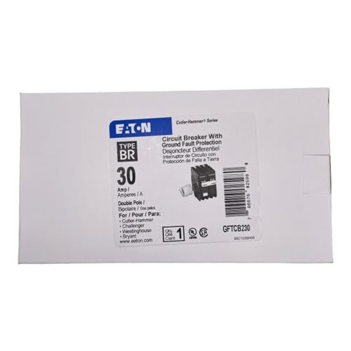 EATON GFTCB230 Cutler Hammer Ground Fault Circuit Breaker, 30 Amp, 120/240 Vac, 10 Kaic, 14-4 Awg, 2 Poles - Image 3