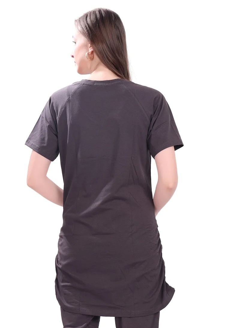 Tummy  TUMMY Pack of 2 Grey and Green Maternity T-shirt for Women | Best Price UAE