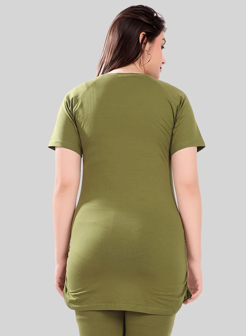 Tummy  TUMMY Pack of 2 Grey and Green Maternity T-shirt for Women | Best Price UAE