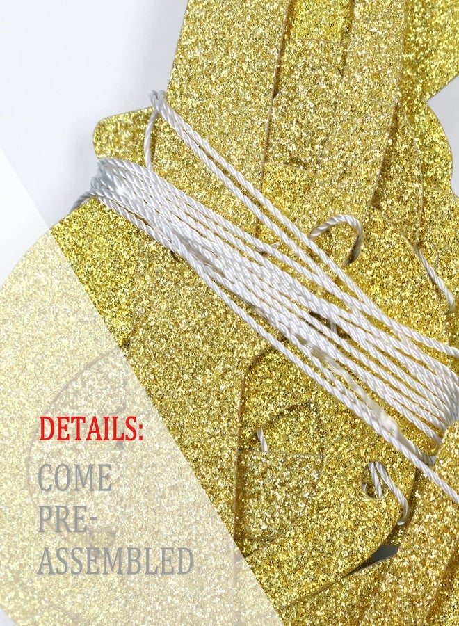 FOZEE Love You A Brunch Banner, Brunch Bridal Shower Engagement Birthday Party Decorations, Brunch Party Bunting Ornament, Pre-Strung, Dessert Table Sign, Black Glitter (Gold Glitter) - Image 5