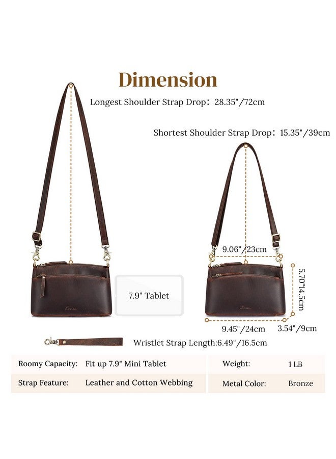 S-ZONE Small Genuine Leather Crossbody Bags For Women Purse And Handbag Wristlet - Image 3