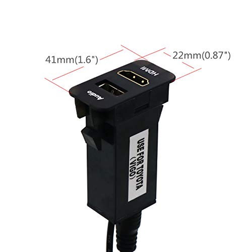 Timloon HDMI Socket Mount Cable +USB Audio Input Use for Toyota（Type B） - Image 2