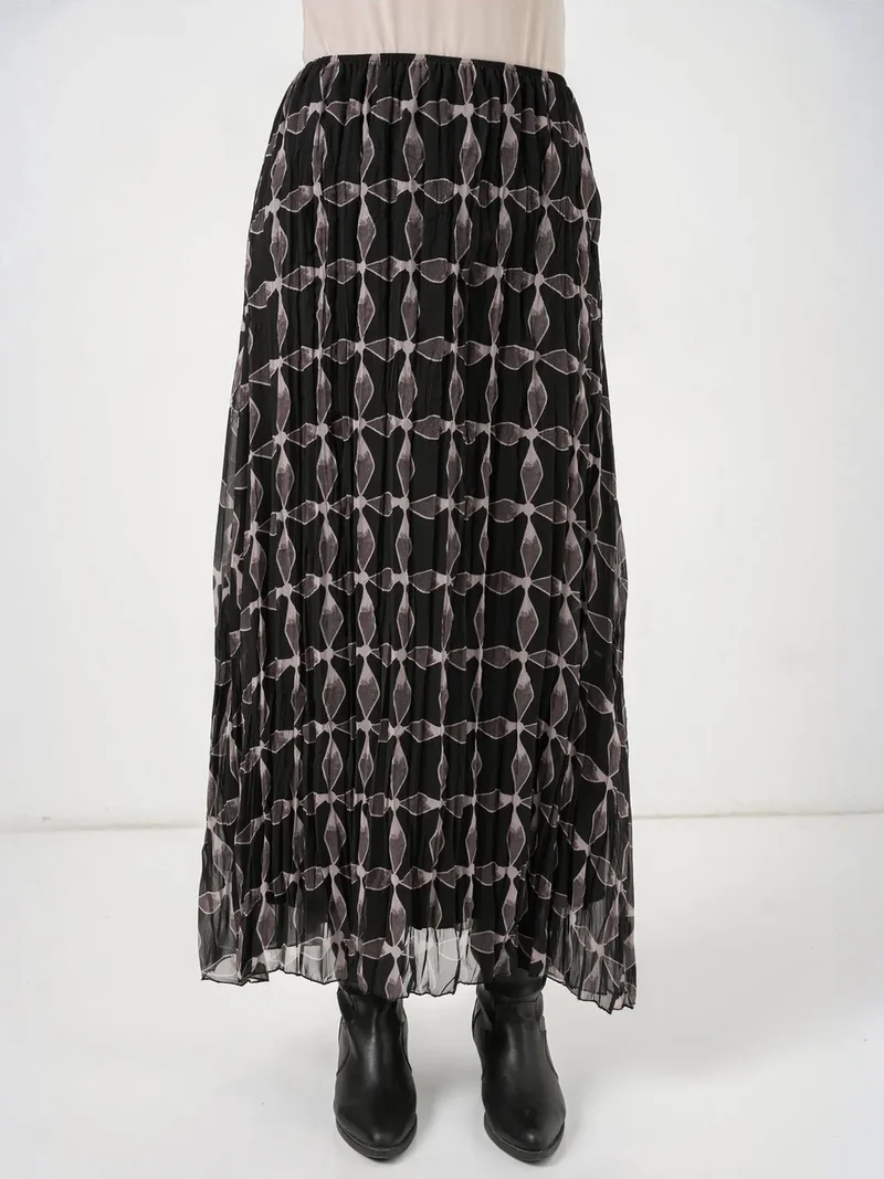 بيغ دارت BDART High Waist Geometric Print Maxi Skirt