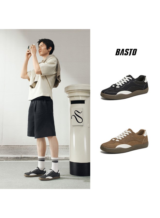 Basto 26 Spring Fashion Retro Lightweight German Training Shoes Street Casual Sports Men's Shoes 25200am6 Black/white Size 43 - Image 3