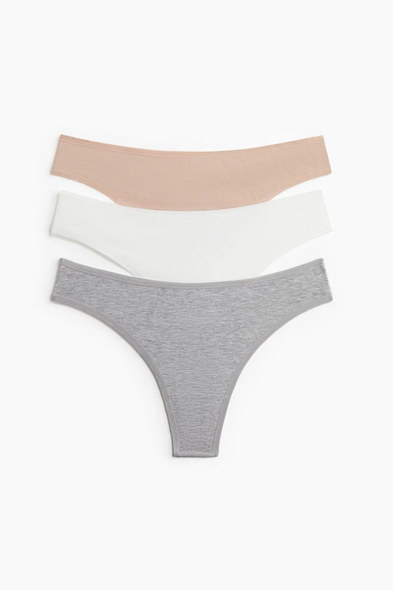 اتش اند ام 3-pack cotton thong briefs