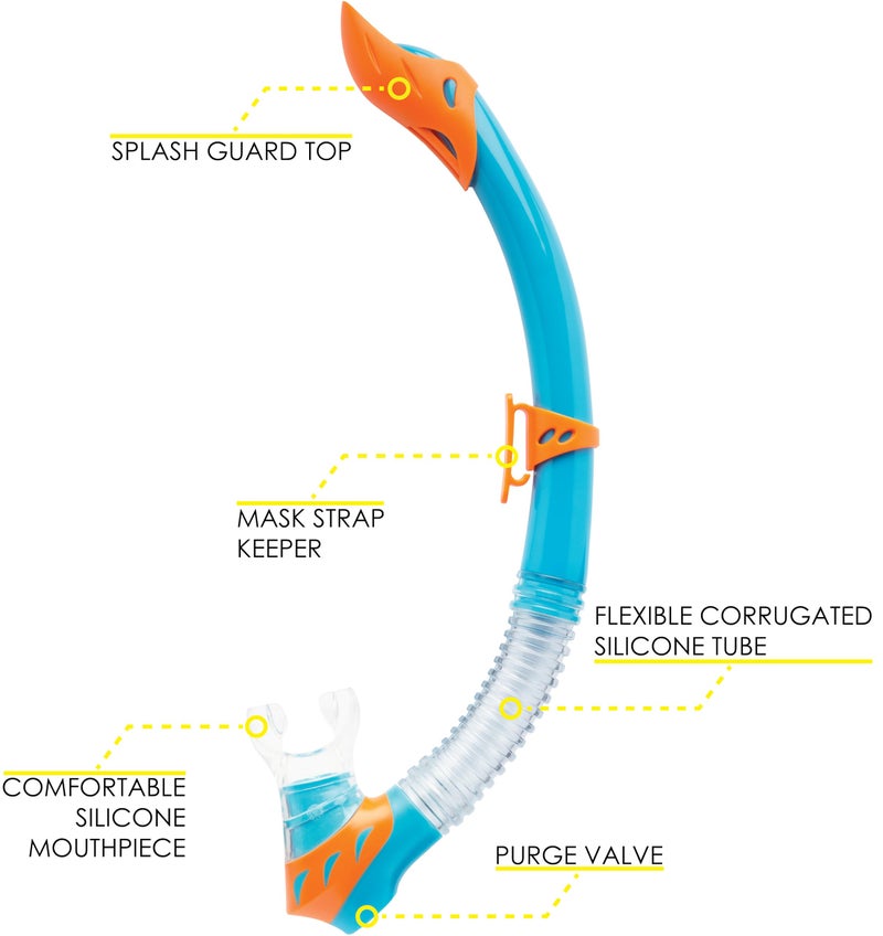 Cressi Rocks Kids Set, Blue/Orange, S/M - Image 2