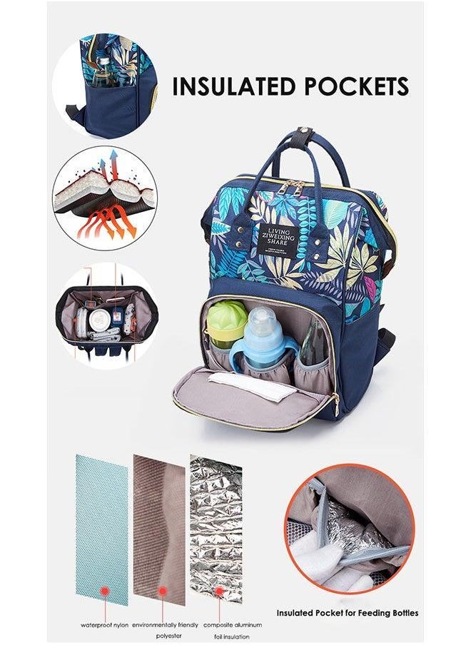 Generic Multifunction Baby Changing Travel Bag Backpack - Blue  - Image 3