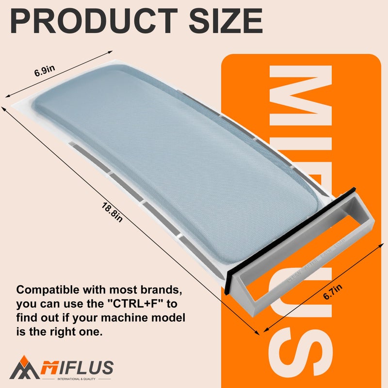 MIFLUS 339392 Dryer Lint Filter Case Screen Replacement Compatible for Whirlpool/Ken-more/Ro-per etc Replaces 339392V,337133,337451,339391,339392BULK by MIFLUS - Image 3