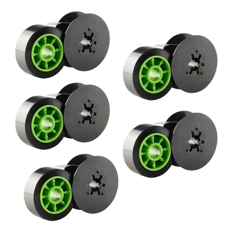 Typewriter Ribbon: 5 Rolls Black Carbon Tape, 12mm*50m - Crisp Clear Print, Wide Compatibility for LM-370 LM-380 LM-390 LM-550 Labeling Crafting - Image 1