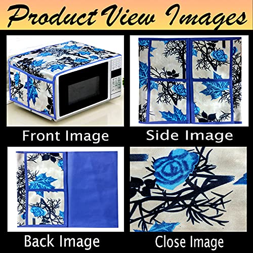 KANUSHI Industries® Microwave/Oven Top Cover with 4 Utility Pockets (VAR1-MICRO-BLUE-SHUB-01) - Image 5
